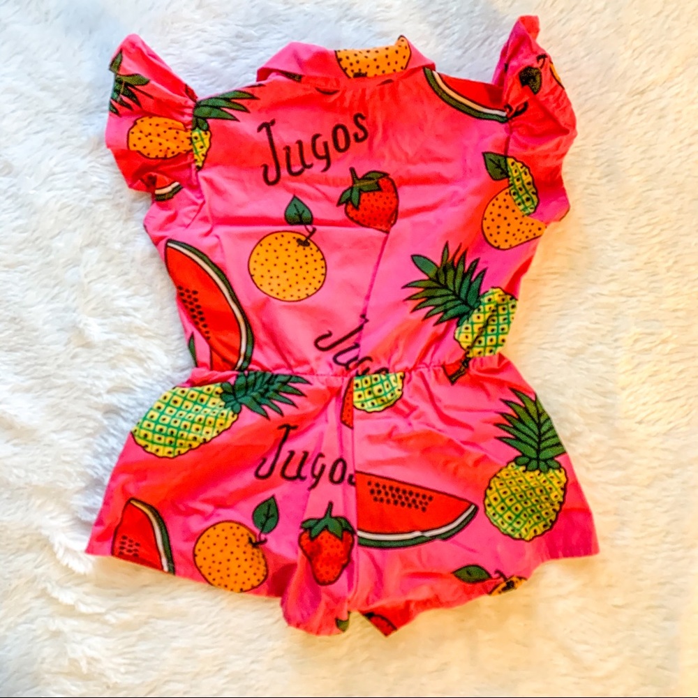 Hugo loves Tiki tropical fruit romper 6-12m